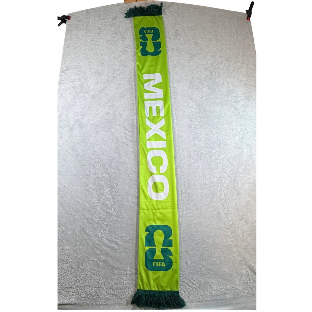 2026 FIFA World Cup Mexico Lime Green Soccer Scarf Fans Scarf NWT